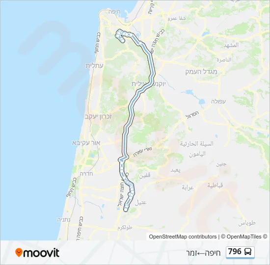 796 Bus Line Map