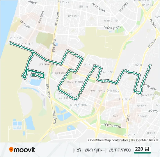220 Bus Line Map
