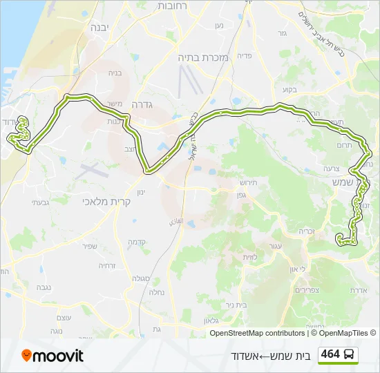 464 Bus Line Map