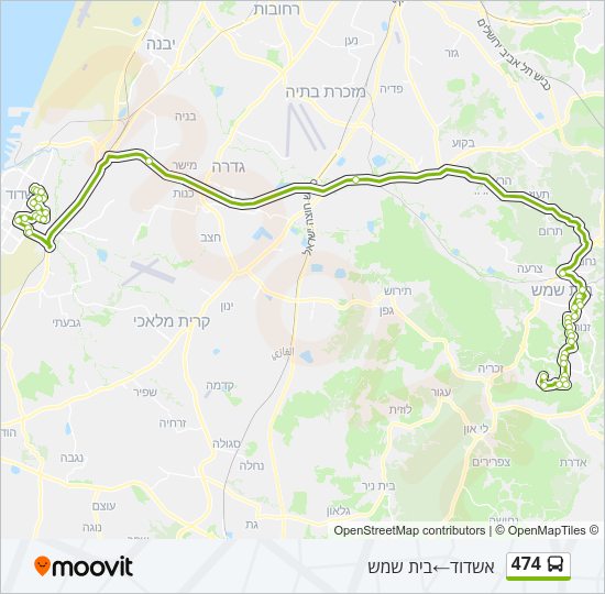 474 Bus Line Map