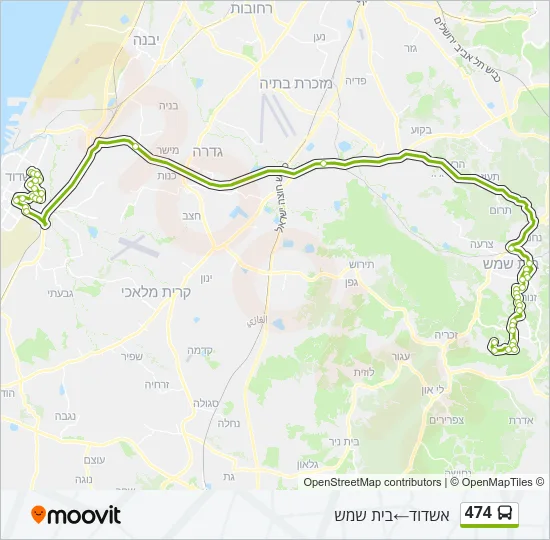 474 Bus Line Map