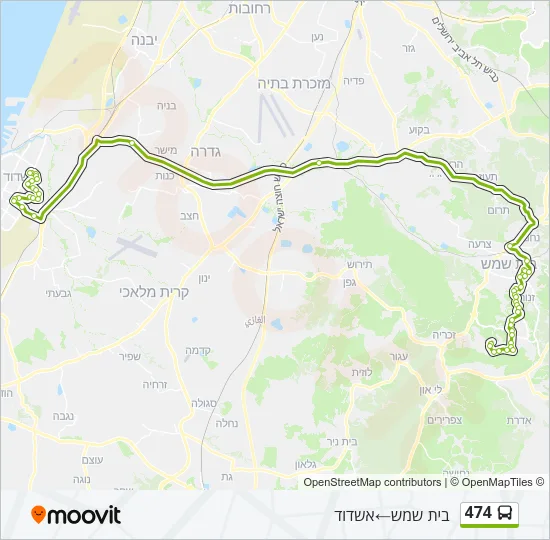474 Bus Line Map