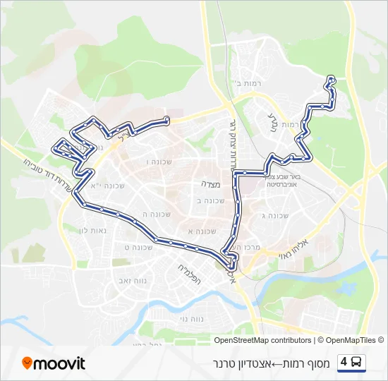 Автобус 4: карта маршрута