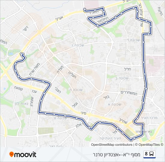 8 bus Line Map