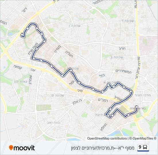 9 Bus Line Map