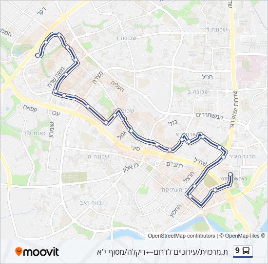 9 Bus Line Map