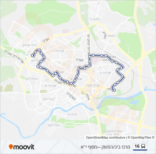 16 bus Line Map