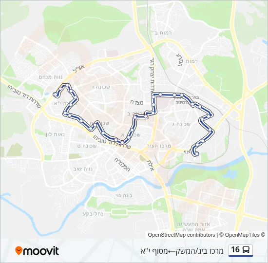 16 Bus Line Map