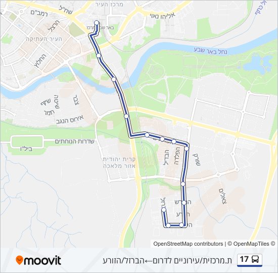 17 bus Line Map