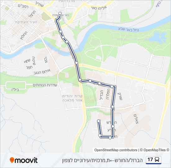 Автобус 17: карта маршрута