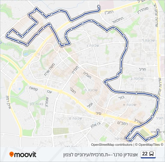 Автобус 22: карта маршрута