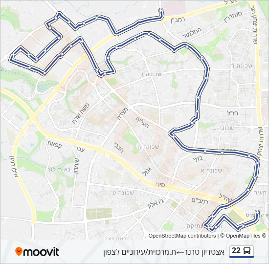 22 Bus Line Map