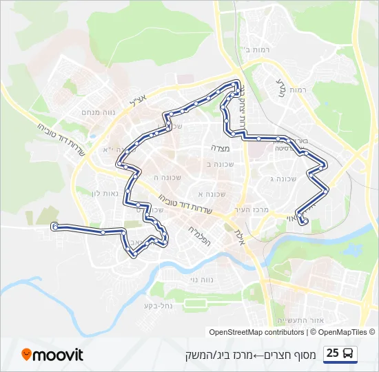 25 Bus Line Map