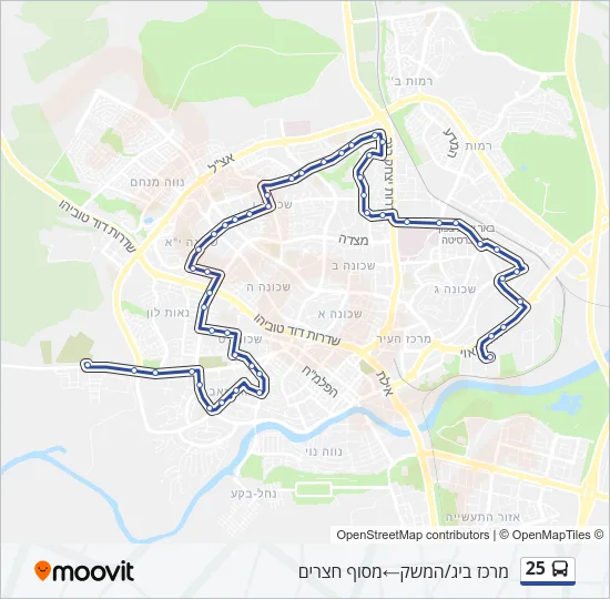 25 Bus Line Map