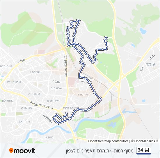 34 Bus Line Map