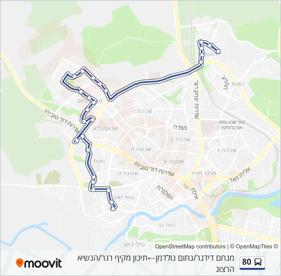 80 Bus Line Map