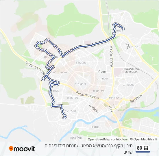 80 Bus Line Map