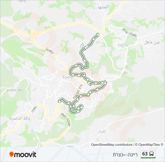 63 bus Line Map