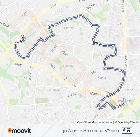 Автобус 6: карта маршрута