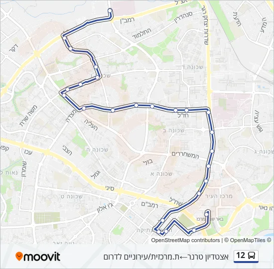 12 Bus Line Map