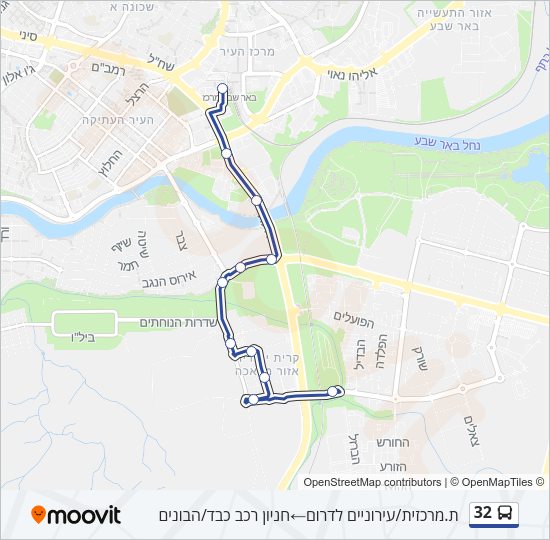 Автобус 32: карта маршрута