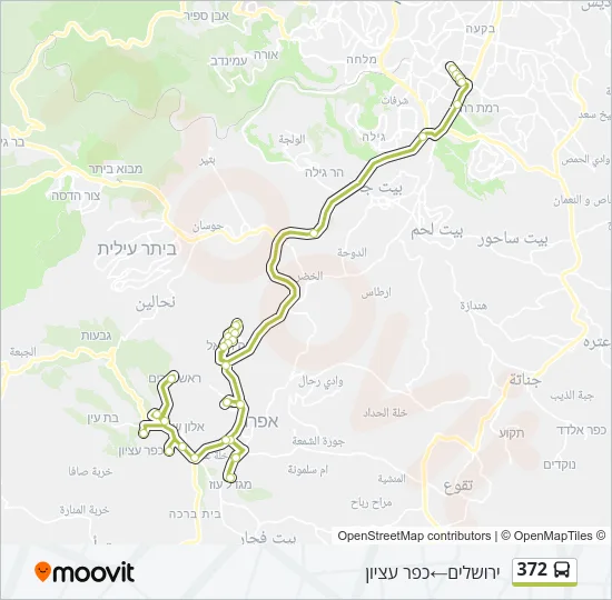 372 Bus Line Map