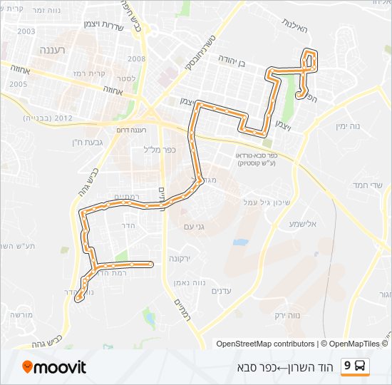 9 bus Line Map