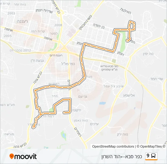 9 Bus Line Map