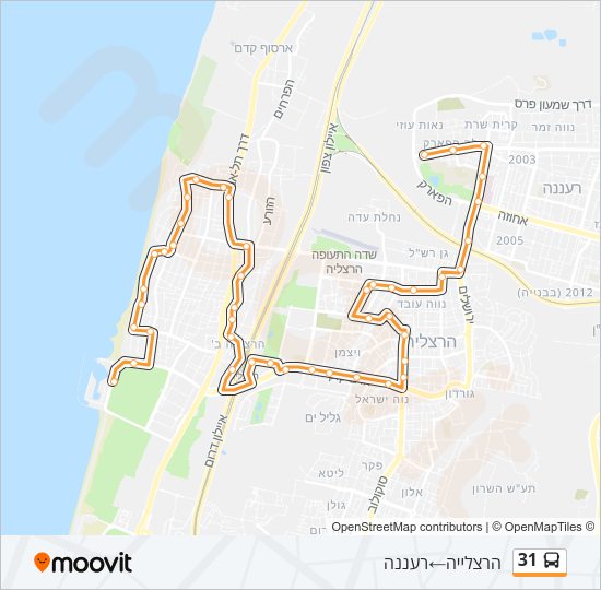 31 Bus Line Map