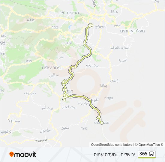 365 Bus Line Map