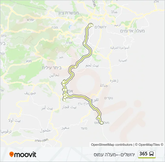 365 Bus Line Map