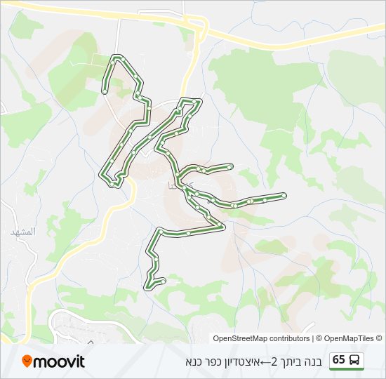65 Bus Line Map