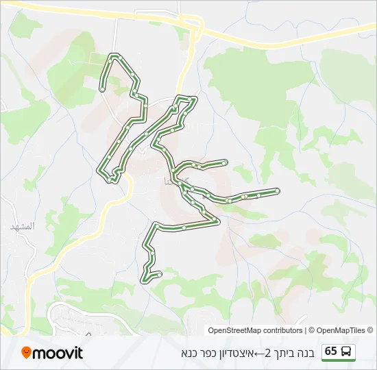65 Bus Line Map
