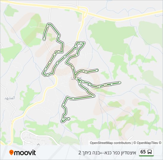 65 Bus Line Map