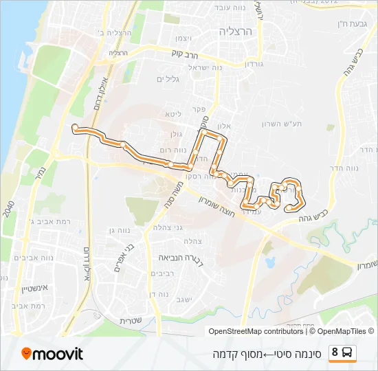 8 Bus Line Map