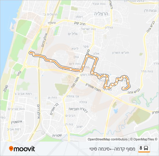 8 Bus Line Map