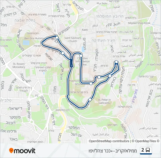 2 Bus Line Map