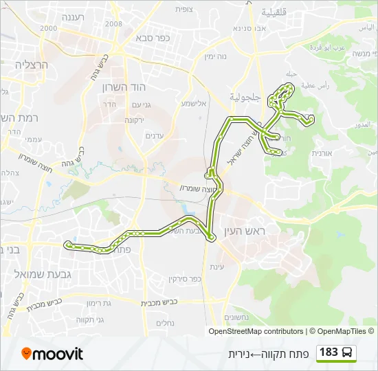 183 Bus Line Map
