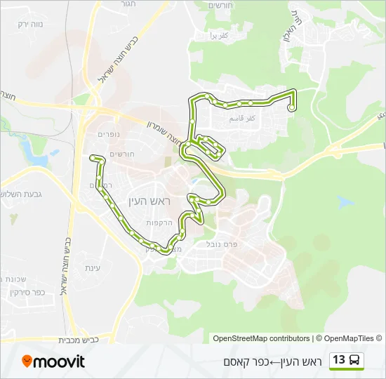 13 Bus Line Map