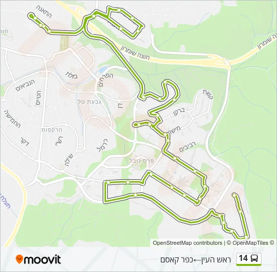 14 Bus Line Map