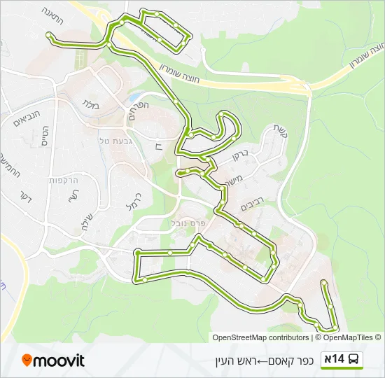 14א Bus Line Map