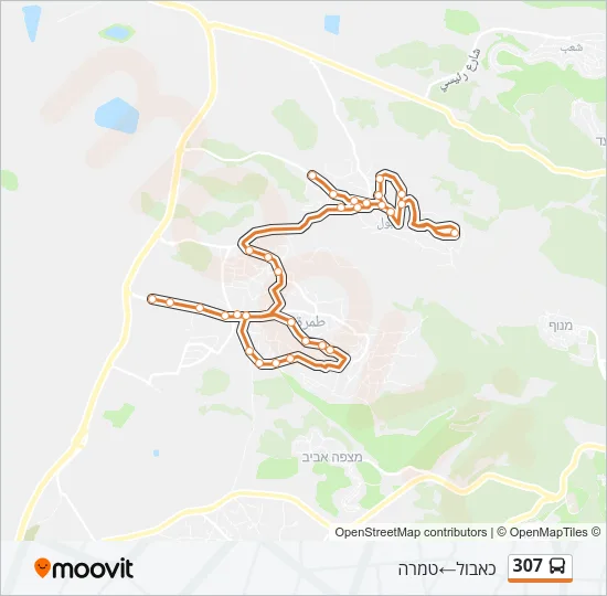 307 Bus Line Map