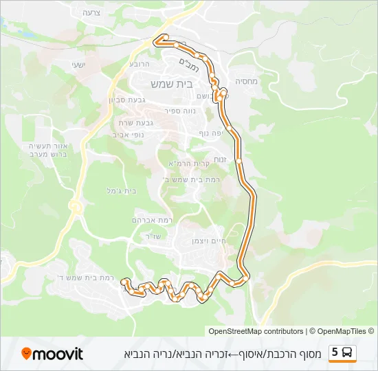 5 Bus Line Map