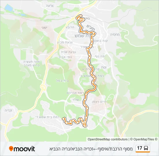 17 Bus Line Map