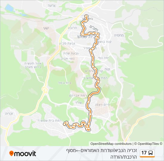 17 Bus Line Map