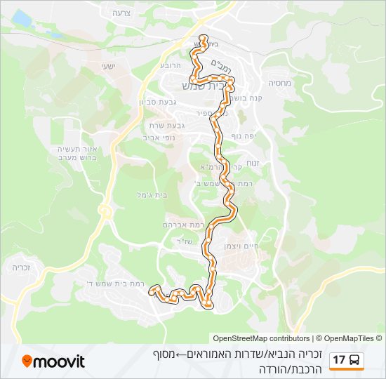 17 bus Line Map