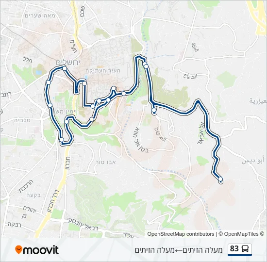 83 Bus Line Map
