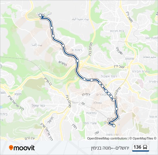 136 Bus Line Map