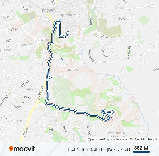882 Bus Line Map