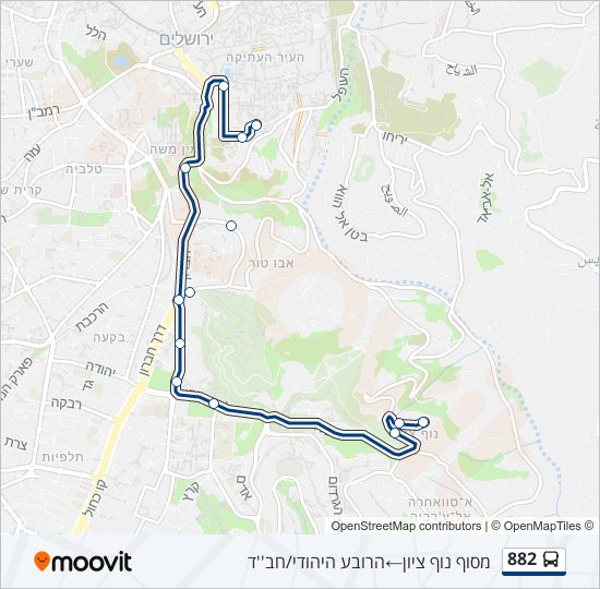 Автобус 882: карта маршрута